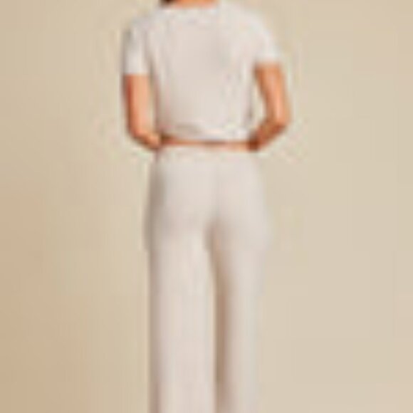 Barefoot Dreams Cozy Chic Ultra Lite ~Pointelle Wide Leg Wavy Pants ~ XL / 1X - Picture 4 of 10